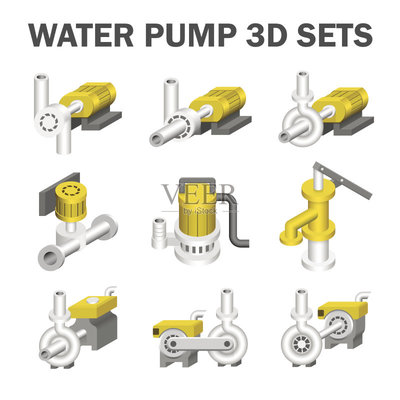 矢量,水泵,黄色,金属,符号正版图片素材下载